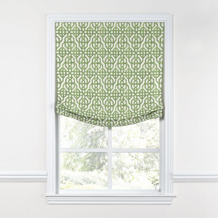 Relaxed Roman Shade in Trellis Like It Is - Meadow