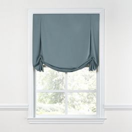 Tulip Roman Shade in Lush Linen - Slate