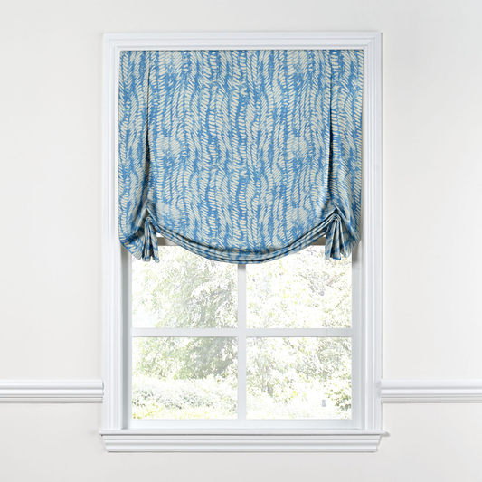 Tulip Roman Shade in Rope Walk - Persian Blue