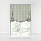 Tulip Roman Shade in Foxy Plaid - Dune