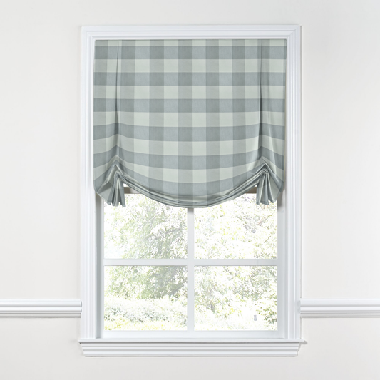 Tulip Roman Shade in Foxy Plaid - Dusk