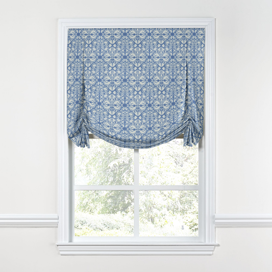 Tulip Roman Shade in Palazzo - Chambray