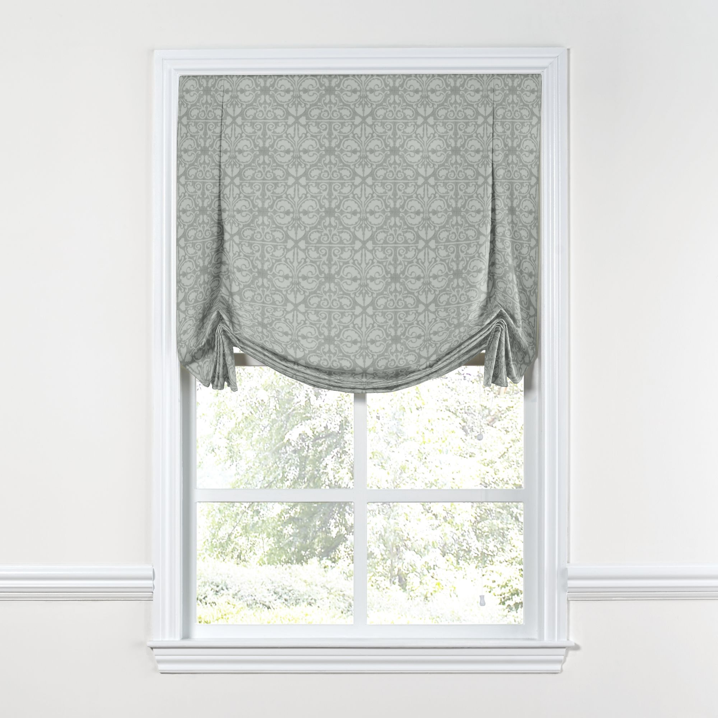 Tulip Roman Shade in Palazzo - Gray