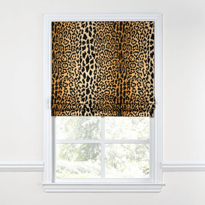 Flat Roman Shade in Untamed - Natural