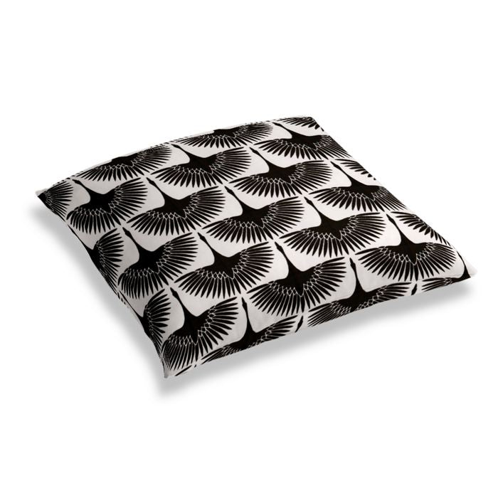 Simple Floor Pillow in Wing It - Black