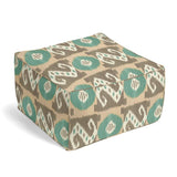 Square Pouf in XOXO - Teal