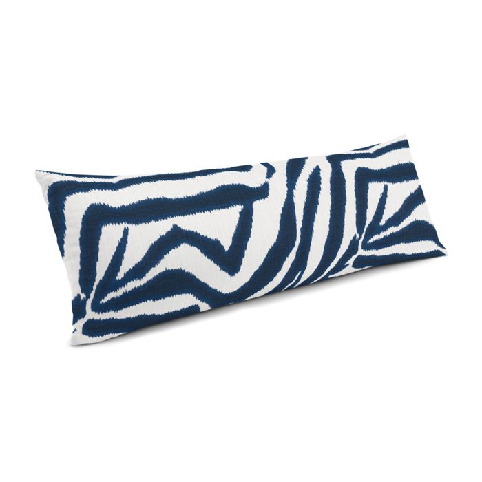 Large Lumbar Pillow in Zebra Ikat - Marina