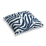 Simple Floor Pillow in Zebra Ikat - Marina