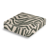 Box Floor Pillow in Zebra Ikat - Steel